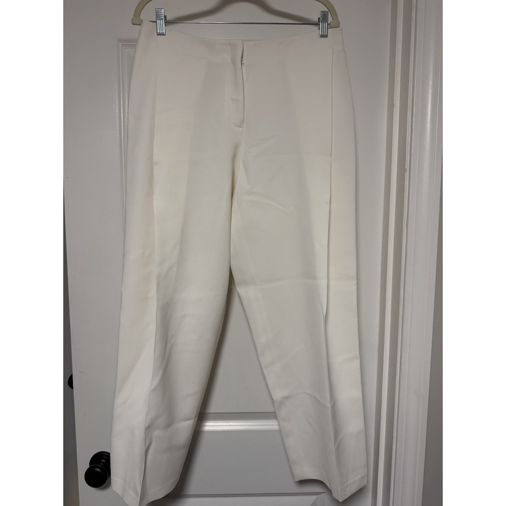 Lafayette 148 New York cream-colored tailored trousers, Women's Size 10